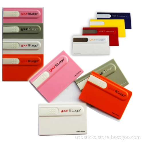 Bulk slide usb mini card in customs bulk colors